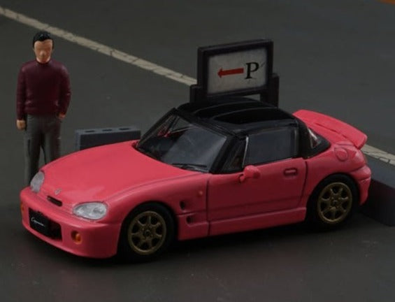 1:64 Suzuki Cappuccino 1998 -- ID Pink with Figure -- BM Creations