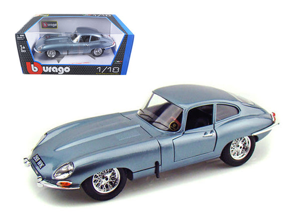 1:18 1961 Jaguar E Type Coupe -- Blue Metallic -- Bburago