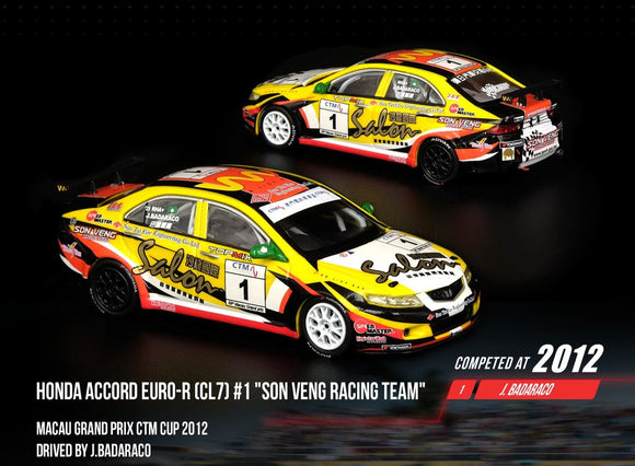 1:64 Honda Accord Euro-R (CL7) -- #1 2012 Macau GP -- J. Badaraco  -- INNO64