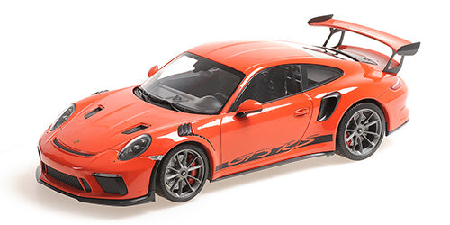 1:18 Porsche 911 (991.2) GT3 RS 2019 -- Lava Orange -- Minichamps