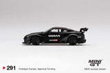 1:64 Nissan GT-RR (R35) -- LB-Silhouette Ver.2 Matt Black LBWK -- Mini GT