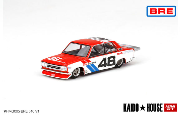 1:64 Datsun 510 Pro Street -- #46 BRE510 V1 -- KaidoHouse x Mini GT KHMG005