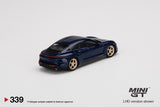 1:64 Porsche Taycan Turbo S -- Gentian Blue Metallic -- Mini GT