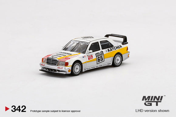 1:64 Mercedes-Benz 190E 2.5-16 Evolution II -- #65 AMG 1990 DTM -- Mini GT