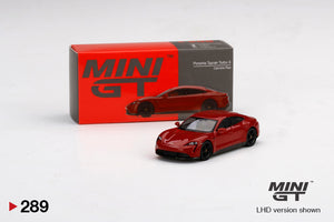 1:64  Porsche Taycan Turbo S -- Carmine Red -- Mini GT