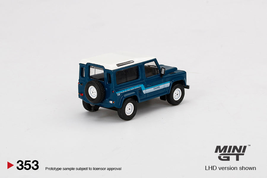 MINI GT Land Rover Defender 90 ストラトスブルー 1:64 Land Rover Defender 90 County Wagon -- Stratos Blue