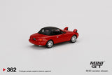 1:64 Mazda Eunos Roadster NA (MX-5) Miata (Soft Top) -- Classic Red -- Mini GT