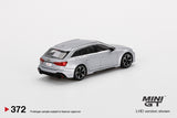 1:64 Audi RS6 Avant Carbon Black Edition -- Florett Silver -- Mini GT
