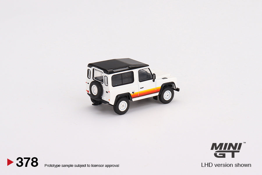 1:64 Land Rover Defender 90 Wagon -- White -- Mini GT
