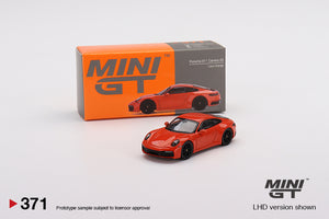 1:64 Porsche 911 (992) Carrera 4S -- Lava Orange -- Mini GT