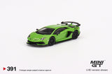 1:64 Lamborghini Aventador SVJ -- Verde Mantis (Green) -- Mini GT