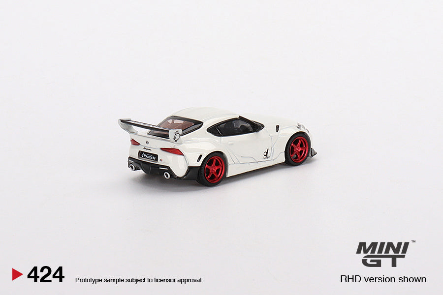 1:64 Toyota GR Supra (A90) -- V1.0 Pandem - Pearl White -- Mini GT