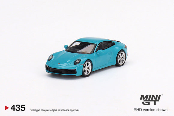 1:64 Porsche 911 (992) Carrera S -- Miami Blue -- Mini GT
