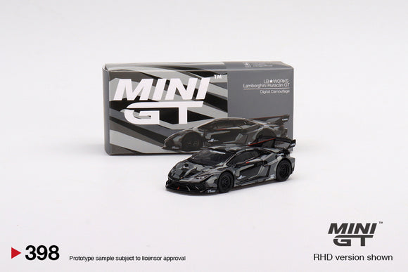 1:64 Lamborghini Huracán GT LB-WORKS -- Digital Camouflage -- Mini GT