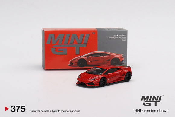 1:64 Lamborghini Huracan LB?WORKS Version 2 -- Red -- Mini GT