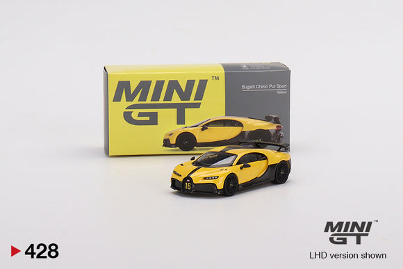 1:64 Bugatti Chiron Pur Sport -- Yellow -- Mini GT