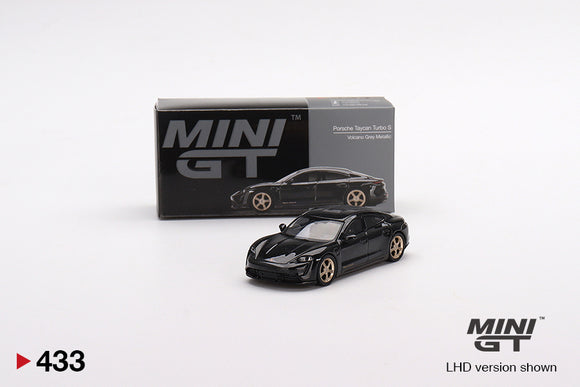 1:64 Porsche Taycan Turbo S -- Volcano Grey Metallic -- Mini GT