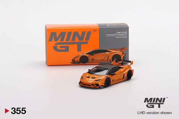 1:64 Lamborghini Huracán GT LB-WORKS -- Arancio Borealis (Orange) -- Mini GT