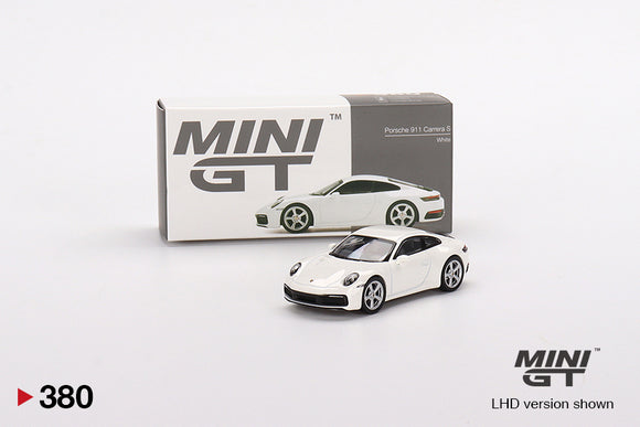 1:64 Porsche 911 (992) Carrera S -- White -- Mini GT
