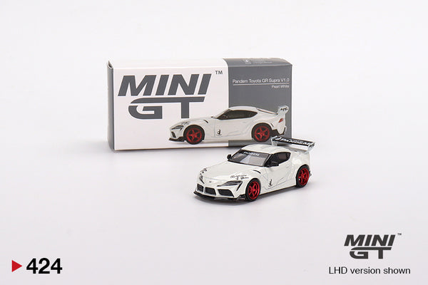 1:64 Toyota GR Supra (A90) -- V1.0 Pandem - Pearl White -- Mini GT