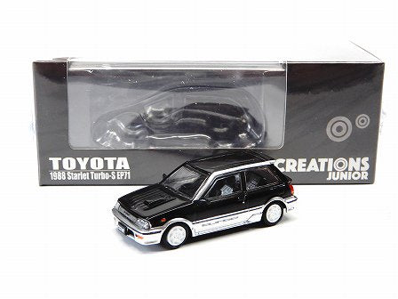 1:64 Toyota Starlet Turbo-S 1988 (EP71) -- Black/Silver -- BM Creations