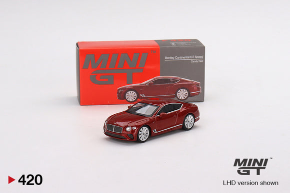 1:64 Bentley Continental GT Speed 2022 -- Candy Red -- Mini GT