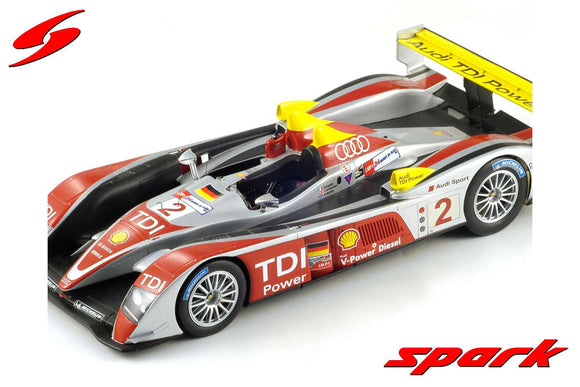 (Pre-Order) 1:18 2008 Le Mans 24 Hour Winner -- #2 Audi R10 TDI -- Spark