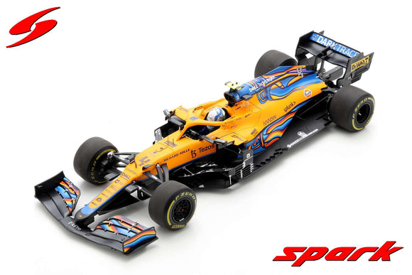 1:18 2021 Lando Norris -- Abu Dhabi GP 7th Place -- McLaren MCL35M -- Spark F1
