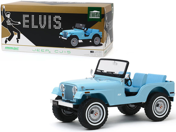 1:18 Jeep CJ-5 -- Sierra Blue -- Greenlight Elvis Presley