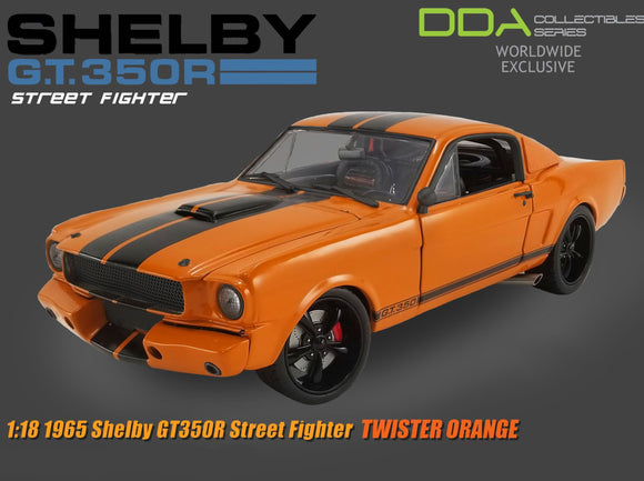 1:18 1965 Shelby GT350R Mustang -- Street Fighter -- Twister Orange -- ACME Ford
