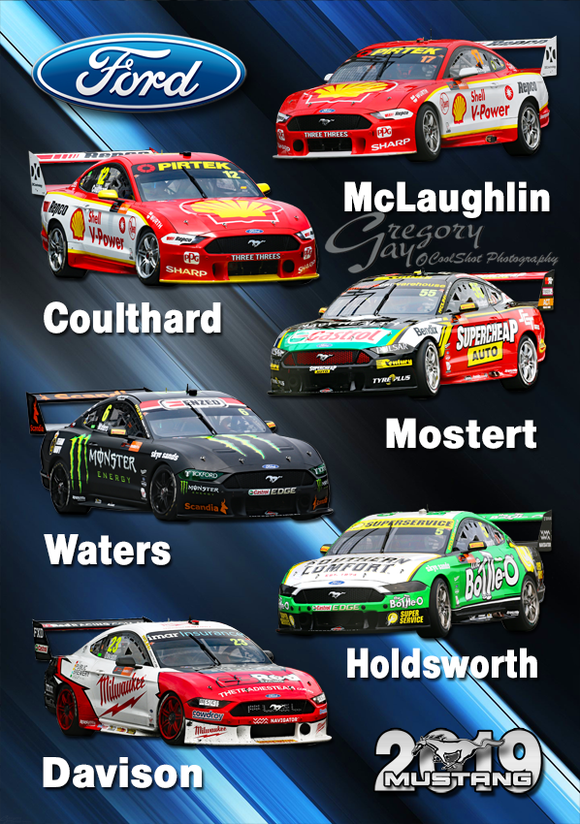 2019 Supercars Ford Mustang's -- 