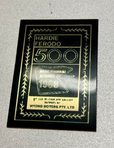 1:18 1968 Hardie-Ferodo 500 Winner Plaque -- Bruce McPhee & Barry Mulholland