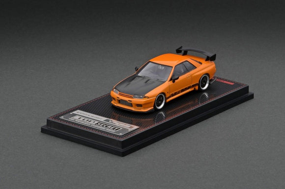 1:64 Nissan R32 Skyline GTR -- Top Secret -- Yellow Orange Metallic -- Ignition