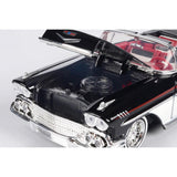 1:24 1958 Chevrolet Impala Convertible Lowrider - Black/White - MotorMax Get Low