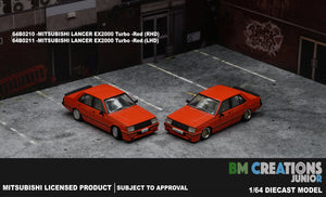 1:64 Mitsubishi Lancer EX2000 Turbo -- Red -- BM Creations