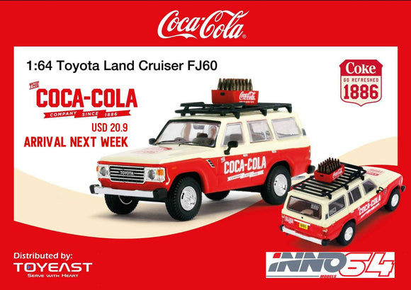 1:64 Toyota Land Cruiser FJ60 -- Coca-Cola Livery -- INNO64/Tiny