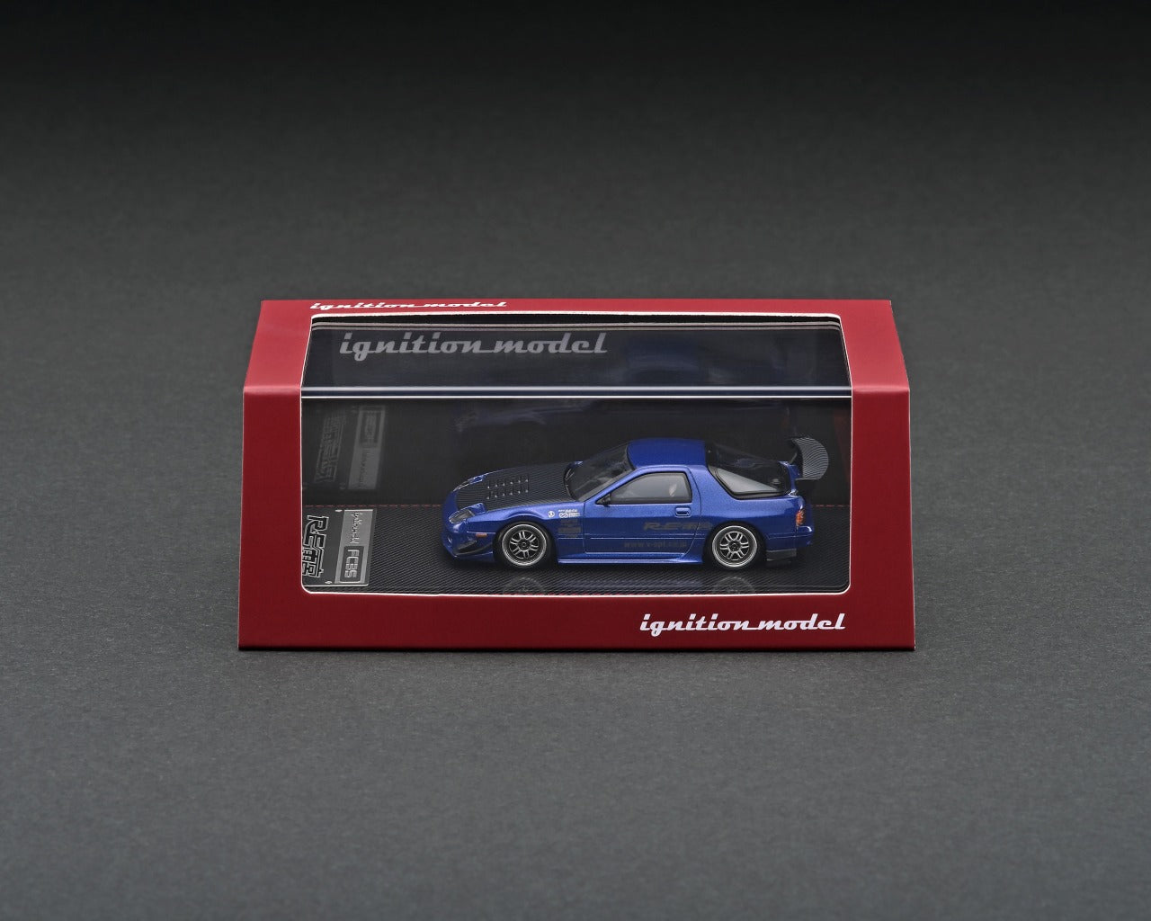 1:64 Mazda RX-7 (FC3S) RE Amemiya -- Blue Metallic -- Ignition Model