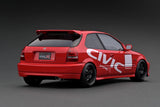 1:18 Honda Civic (EK9) Type R -- Red w/Civic Logo -- Ignition Model IG2680