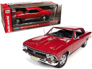 1:18 1966 Chevrolet Chevelle SS 396 Hardtop -- Regal Red -- American Muscle