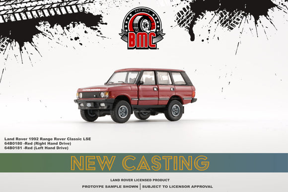 1:64 Land Rover 1992 Range Rover Classic LSE -- Red -- BM Creations