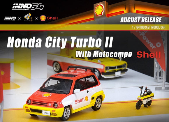 1:64 Honda City Turbo II w/Motocompo -- Shell -- INNO64