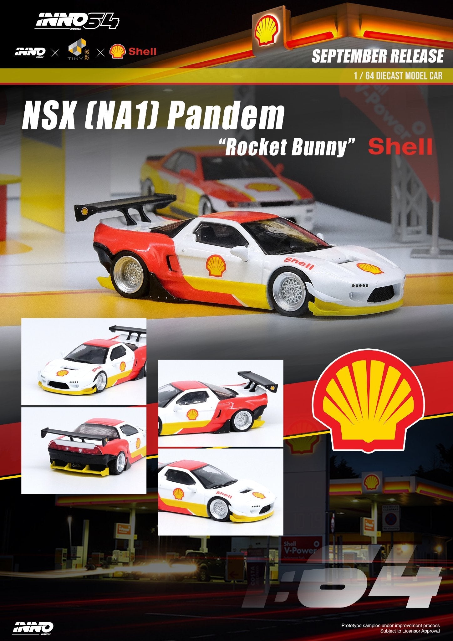 1:64 Honda NSX (NA1) Pandem Rocket Bunny -- Shell -- INNO64