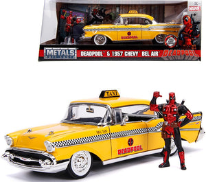 1:24 Deadpool w/ 1957 Chevy Bel Air Taxi -- Hollywood JADA