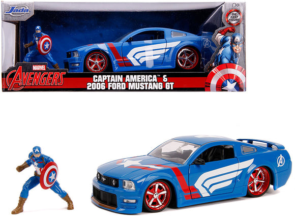1:24 Captain America w/ 2006 Ford Mustang GT -- Marvel The Avengers JADA