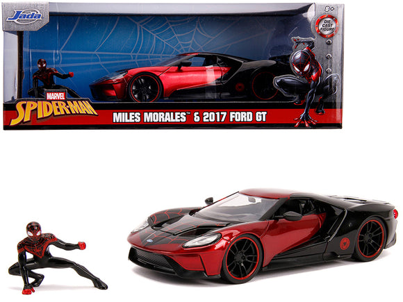 1:24 Miles Morales (Spider Man) w/ 2017 Ford GT -- Marvel The Avengers JADA