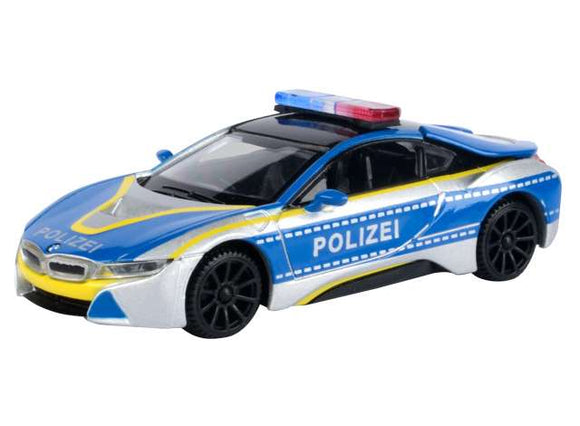 1:43 BMW I8 -- Police Car (White/Blue) -- MotorMax