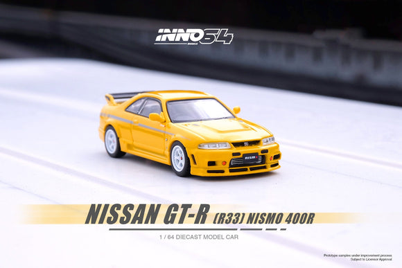 1:64 Nissan Skyline GT-R (R33) NISMO 400R -- Lightning Yellow -- INNO64