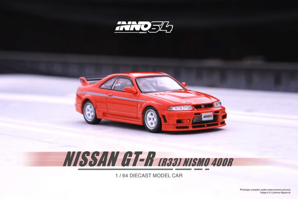 1:64 Nissan Skyline GT-R (R33) NISMO 400R -- Super Clear Red II -- INNO64