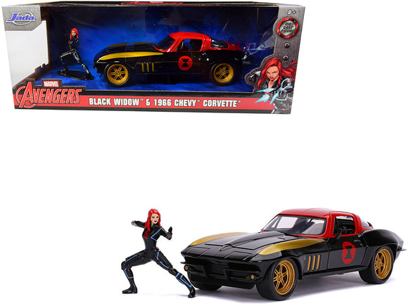 1:24 Black Widow w/1966 Chevy Corvette -- Marvel The Avengers JADA Chevrolet