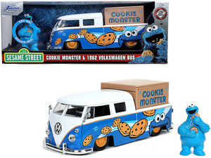 1:24 Cookie Monster w/1962 Volkswagen Pickup Bus -- Sesame Street JADA VW Kombi
